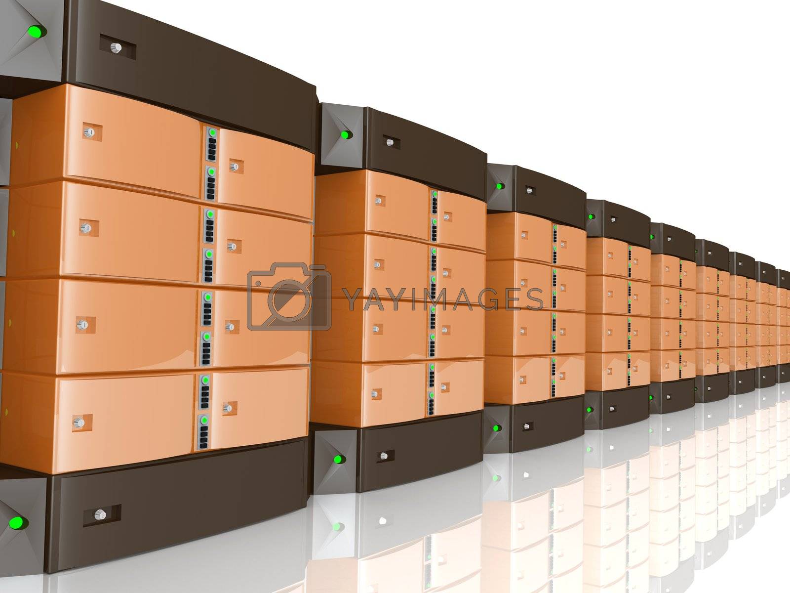 Royalty free image of 3d servers by 3pod