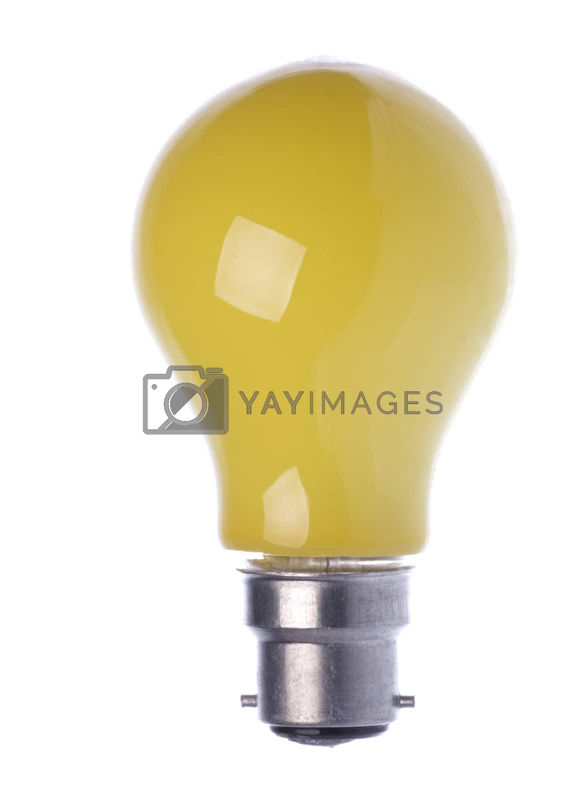 Royalty free image of Yellow Light Bulb Isolated by shariffc