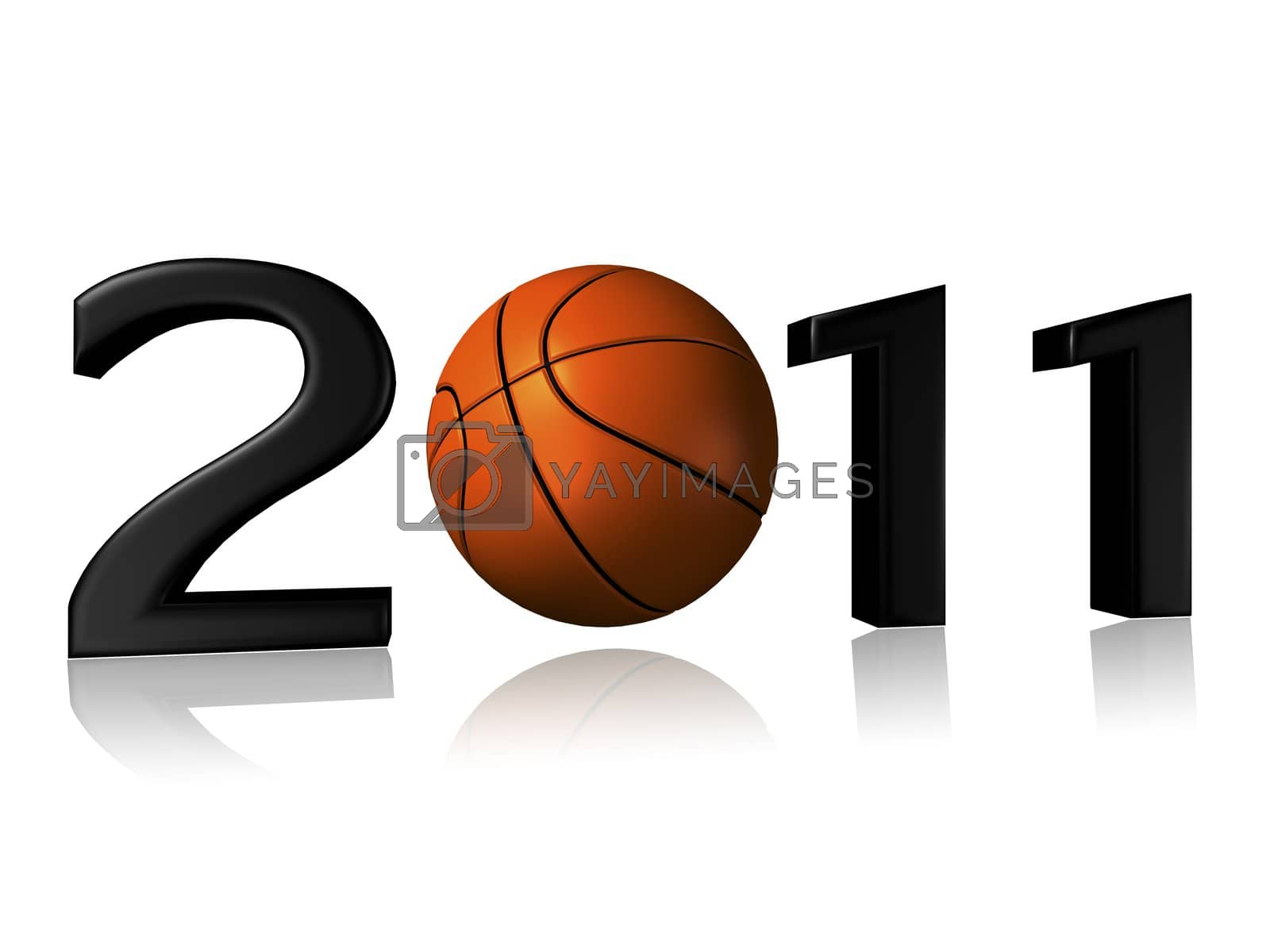 Royalty free image of Big 2011 basketball logo by shkyo30