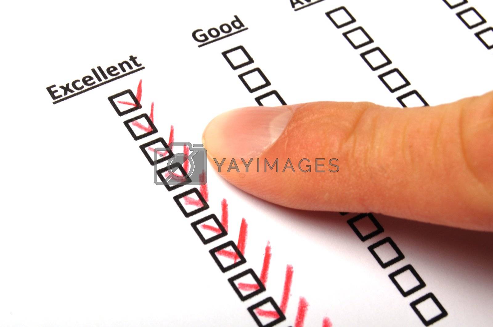 Royalty free image of satisfaction survey by gunnar3000