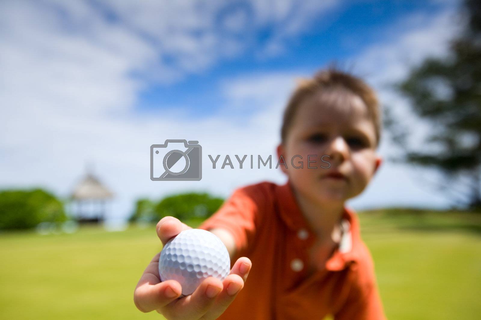 Royalty free image of Young golfer by shalamov