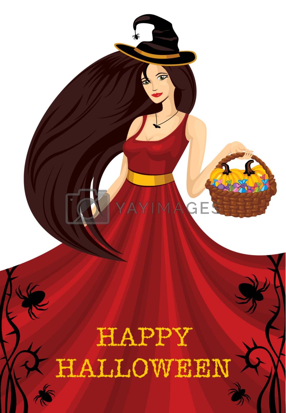 Royalty free image of Beautiful halloween witch by SelenaMay