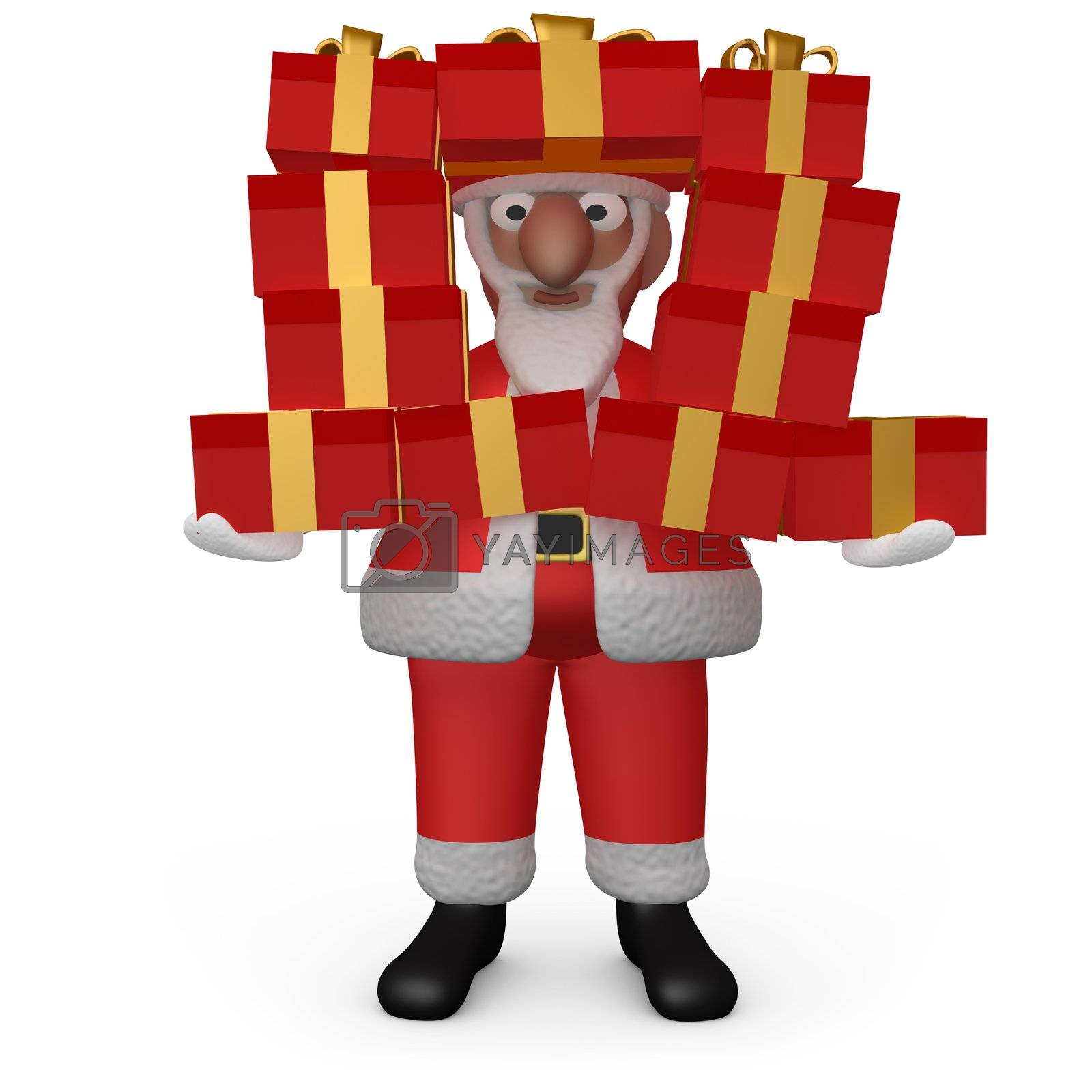 Royalty free image of Santa with Presents by 3pod