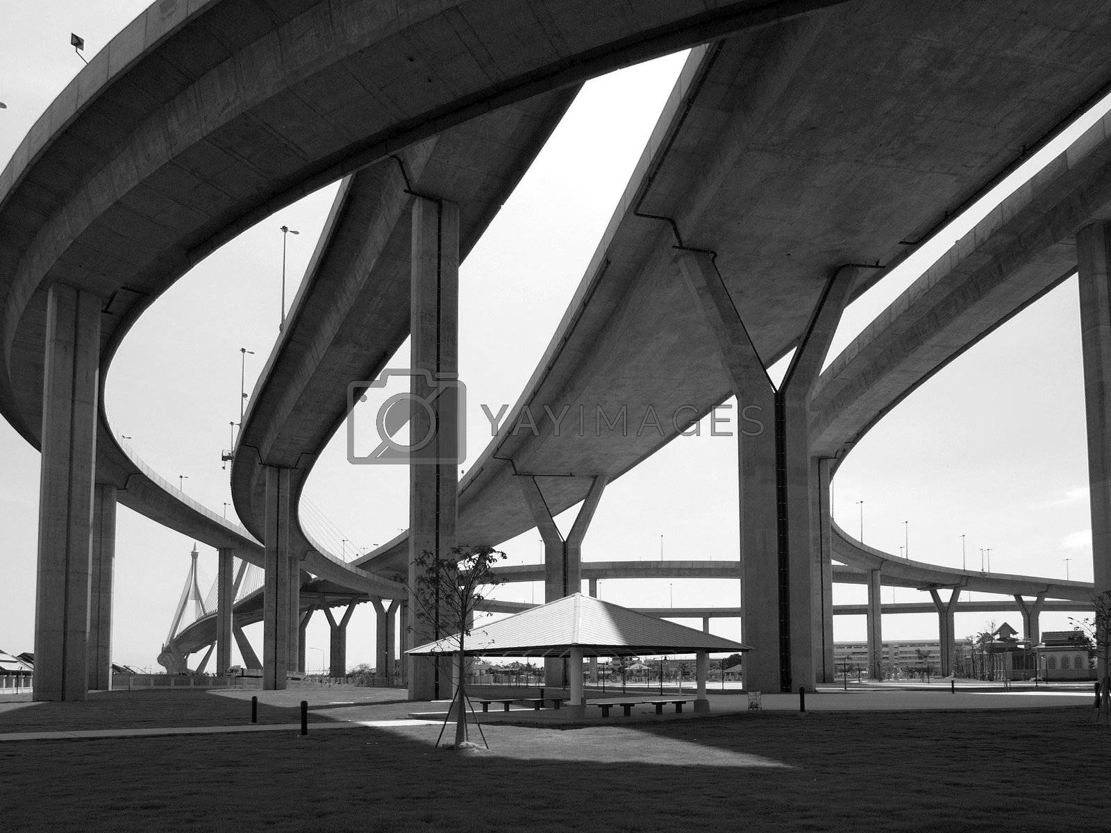Royalty free image of Motorway bridges by epixx