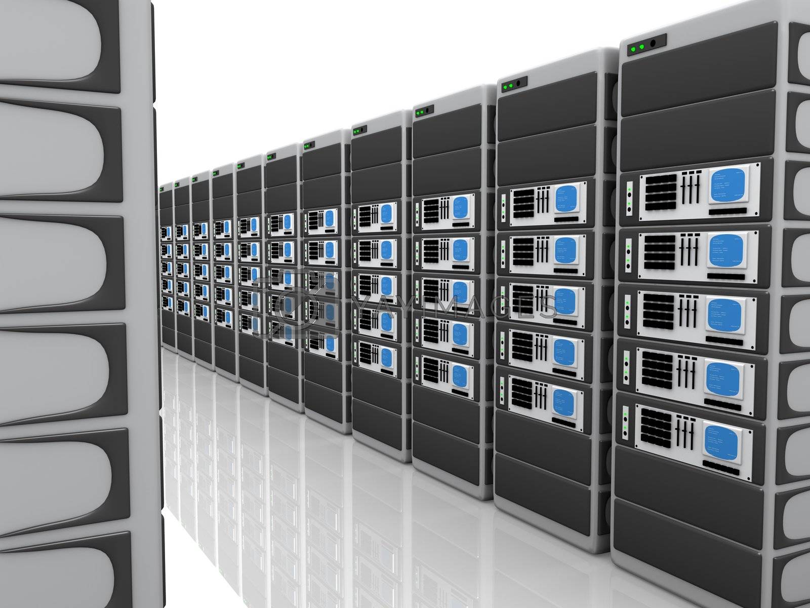 Royalty free image of 3D Servers by 3pod
