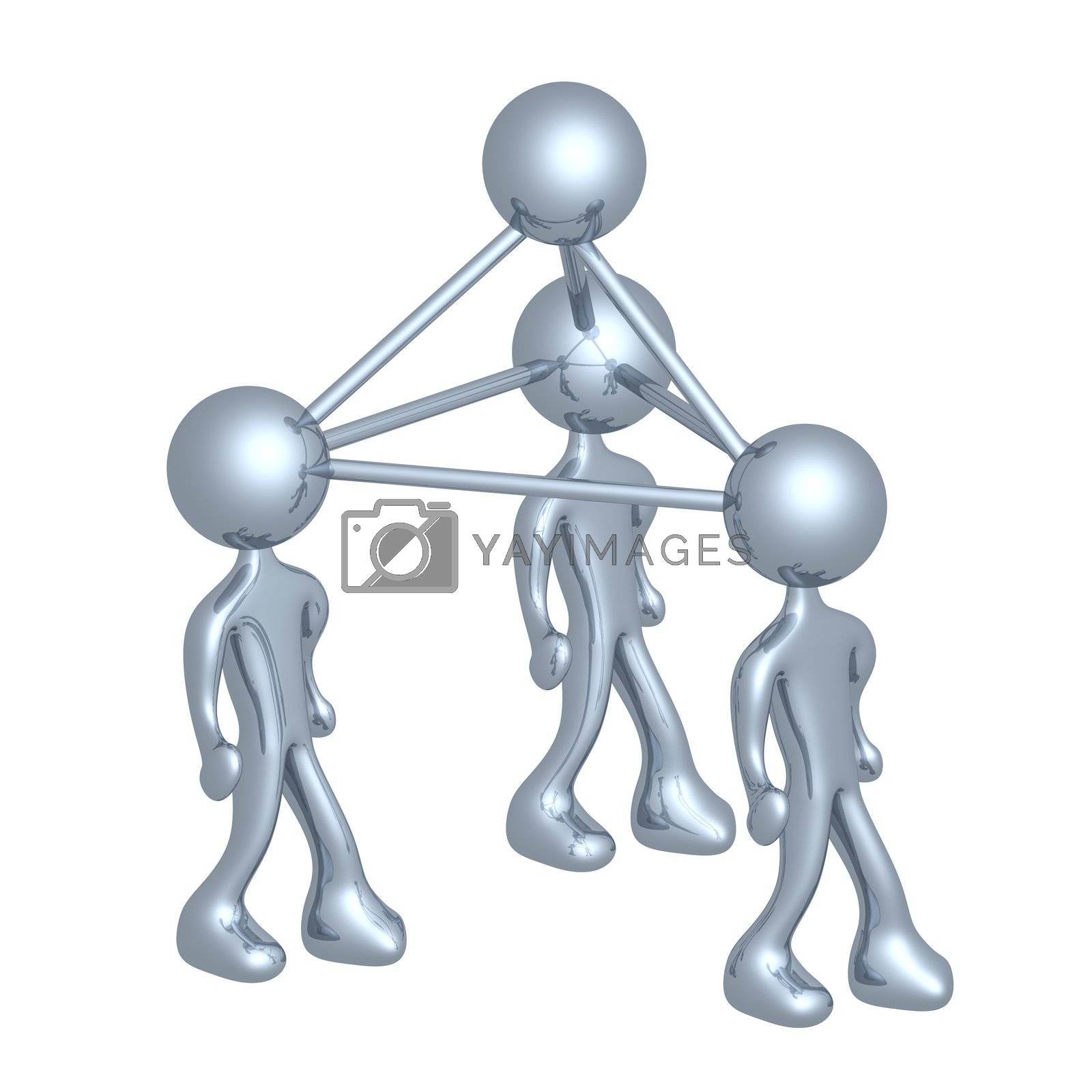 Royalty free image of Molecule People by 3pod