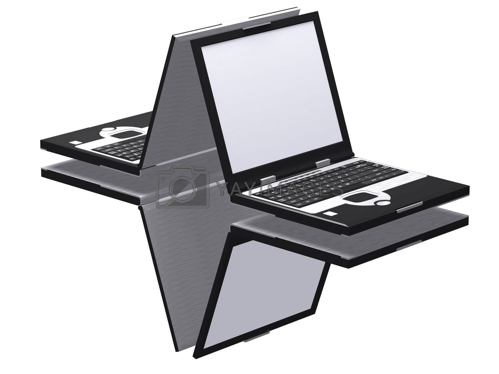 Royalty free image of blank laptops by galcka