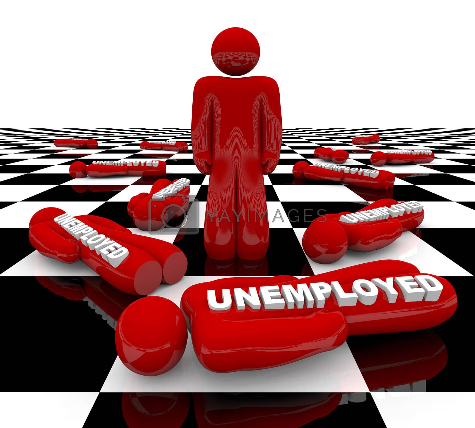Royalty free image of Unemployment - Last Man Standing by iQoncept