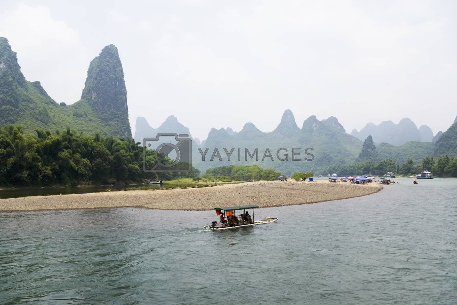 Royalty free image of Li River and Karst Mountains of Guilin by shariffc