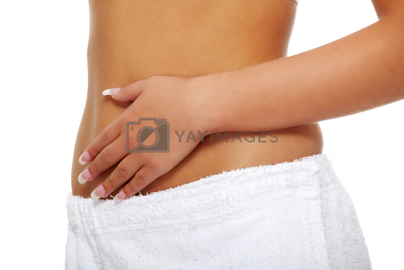 Royalty free image of Woman touching her belly by BDS