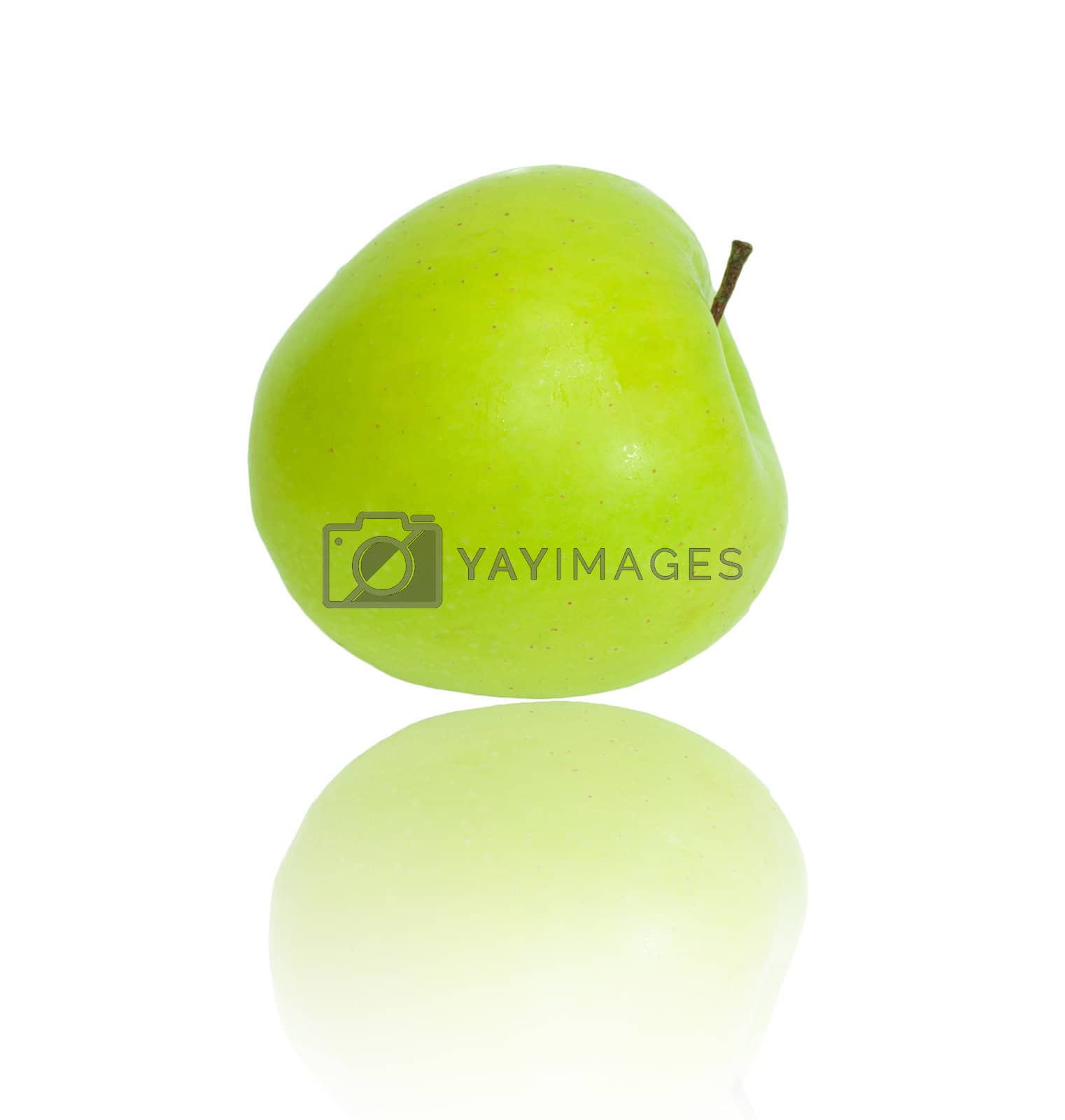 Royalty free image of A ripe green apple. Isolated on white  by schankz