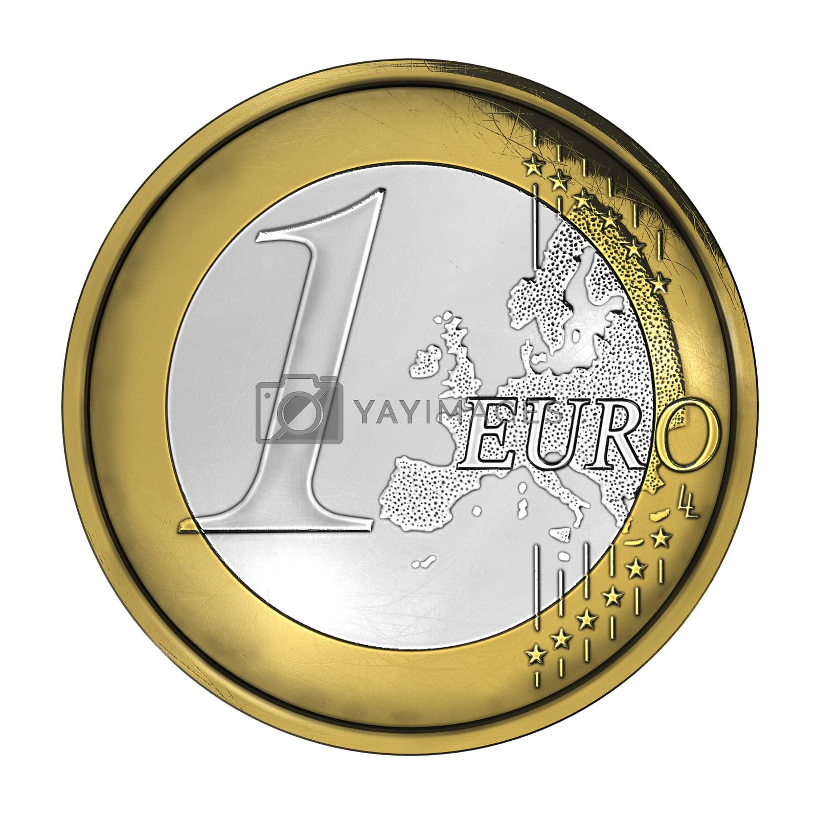 Royalty free image of One euro coin by woodoo