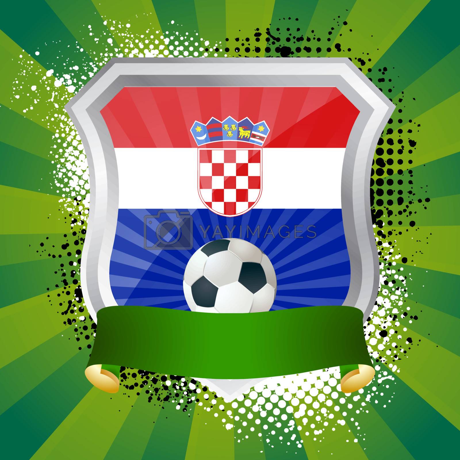 Royalty free image of Shield with flag of Croatia by Petrov_Vladimir