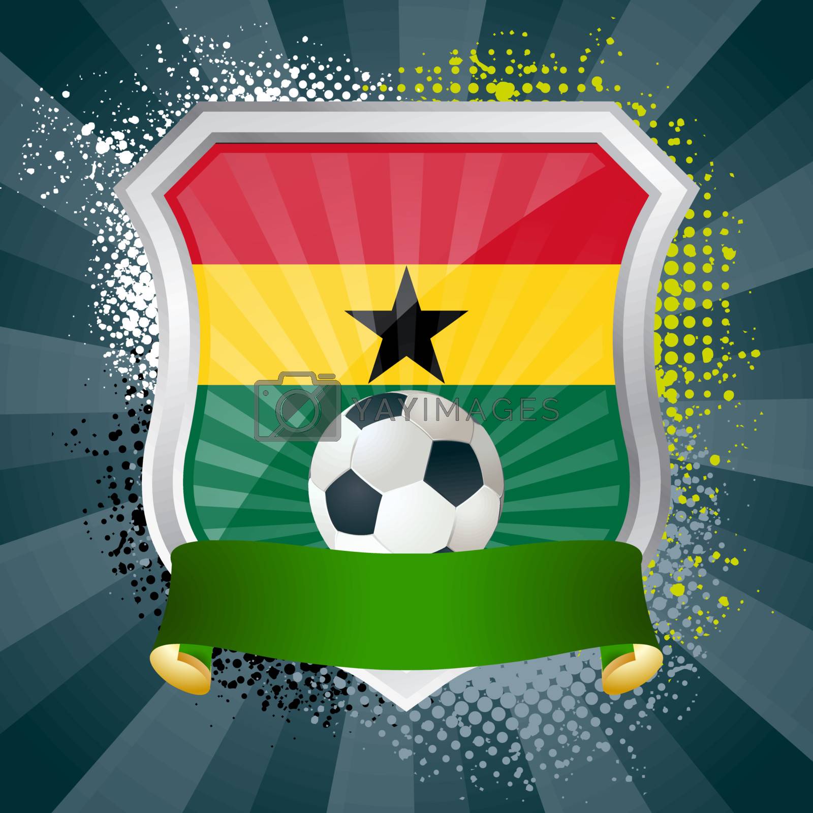 Royalty free image of Shield with flag of Ghana by Petrov_Vladimir