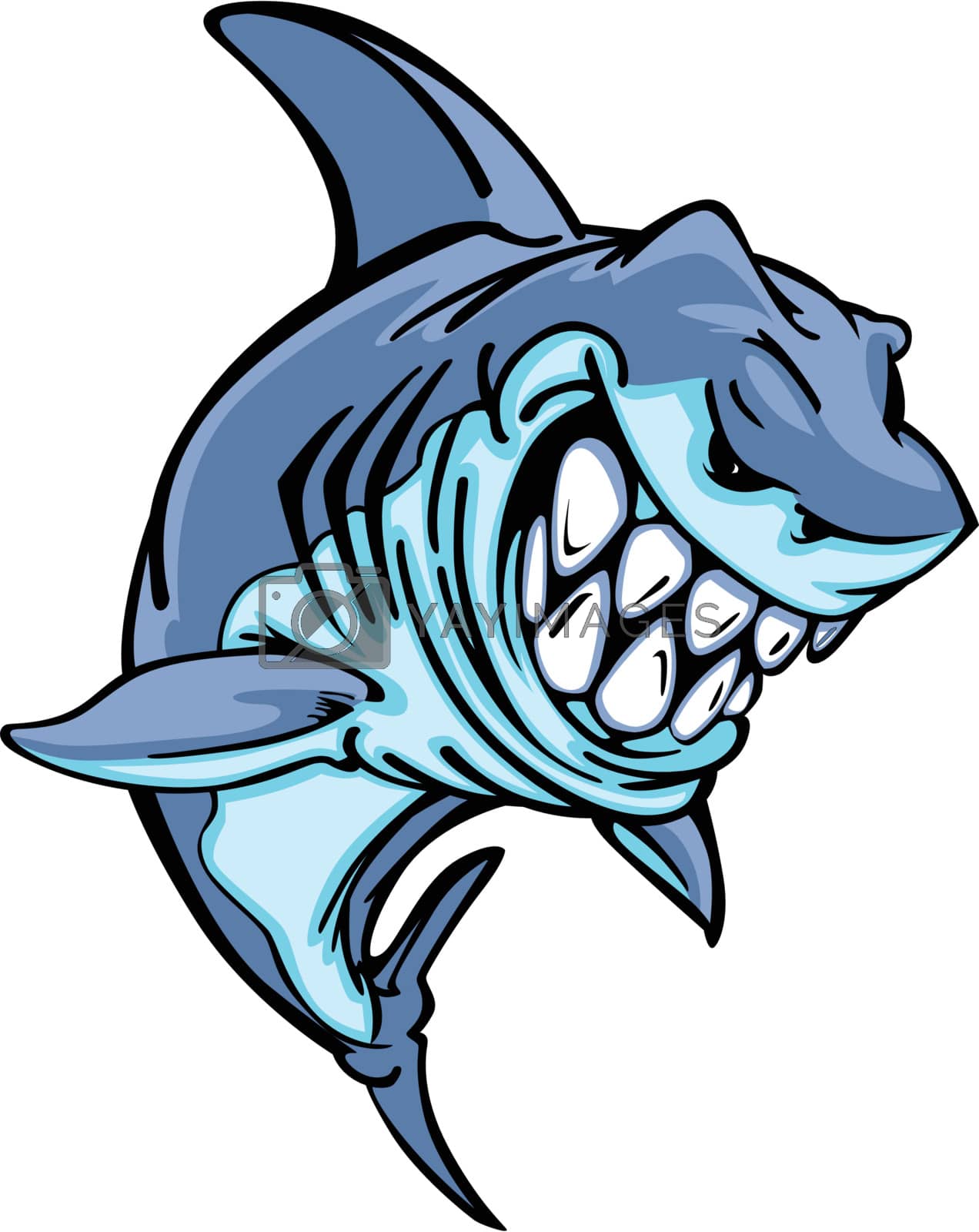 Royalty free image of Shark Mascot Cartoon Vector Image by chromaco