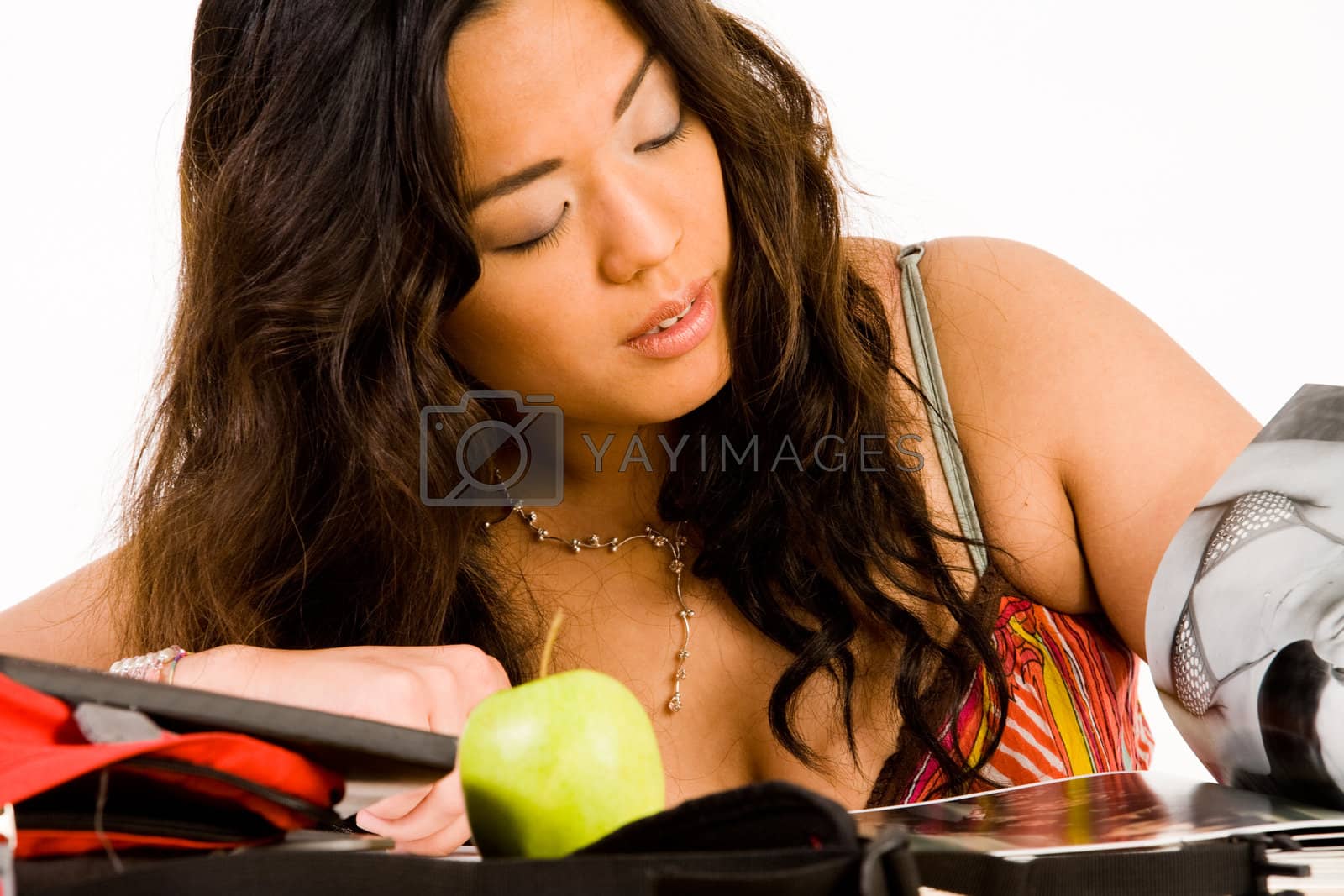 Royalty free image of Chinese girl is learning by DNFStyle