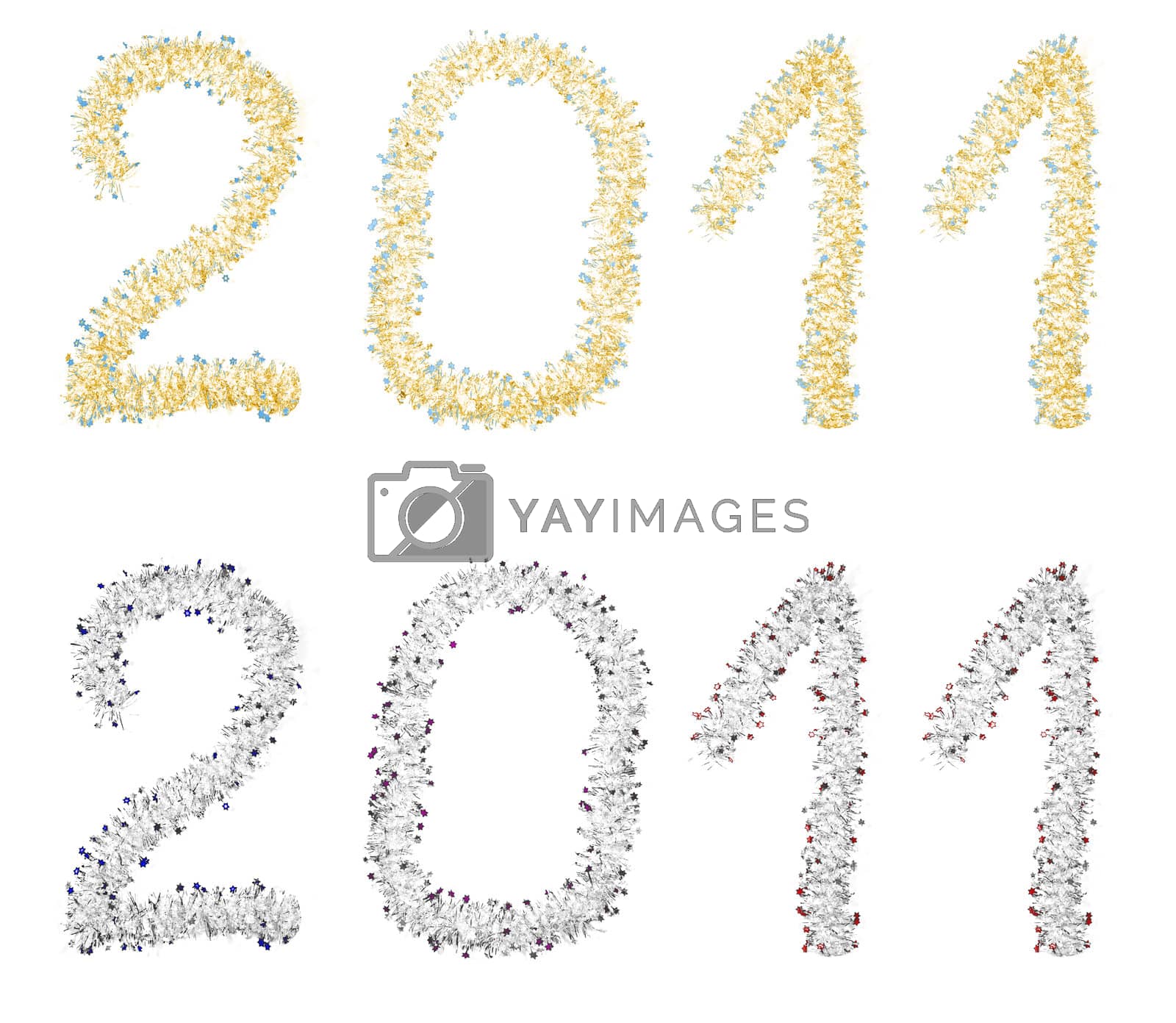 Royalty free image of 2011 made of garlands by gitusik
