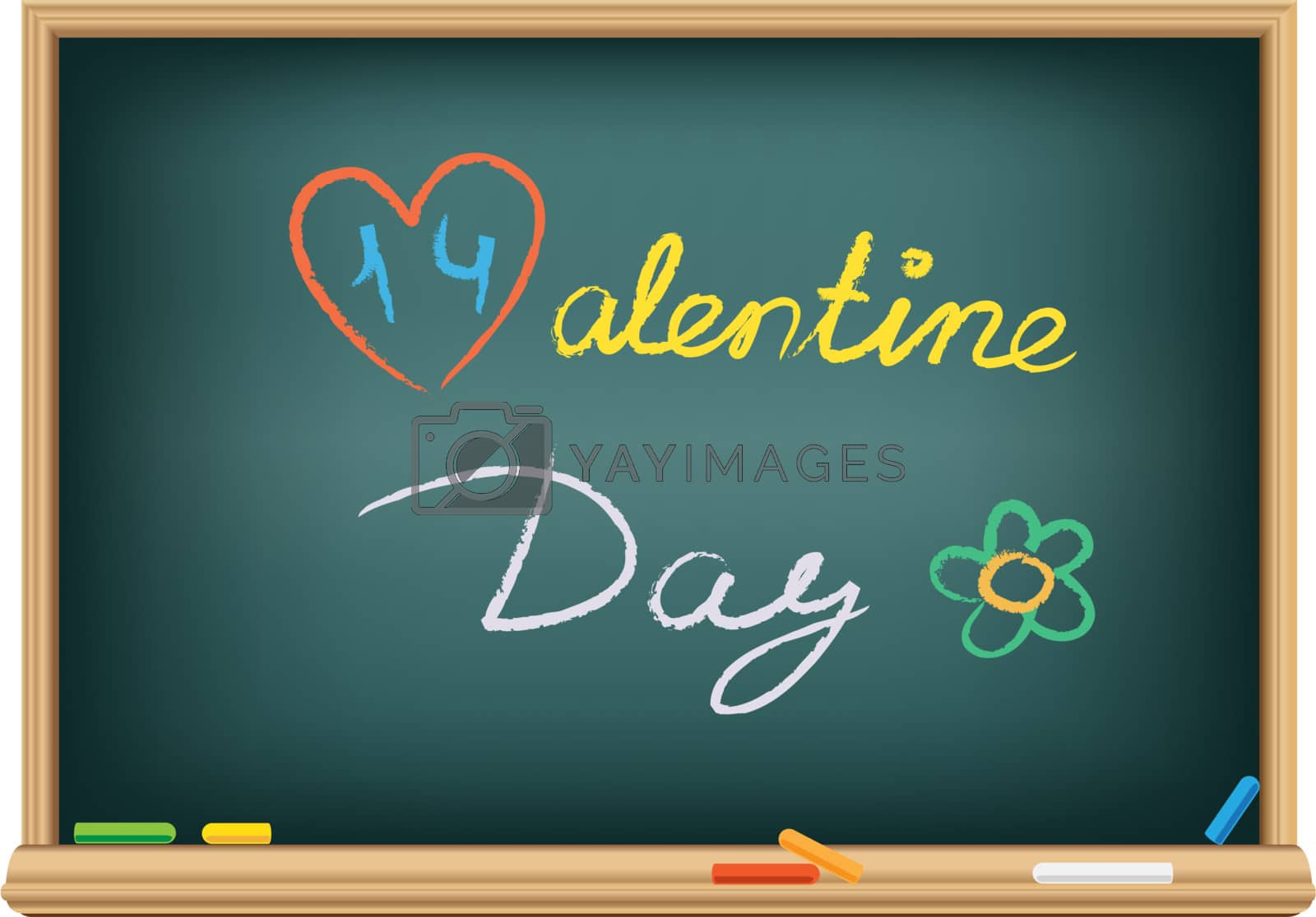 Royalty free image of Drawing valentine day by a chalk by romvo