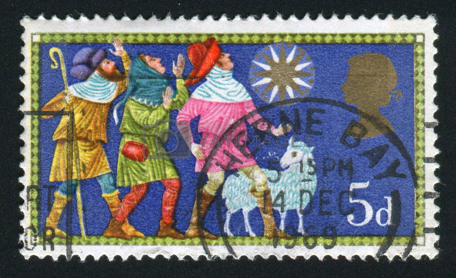 Royalty free image of postage stamp by rook