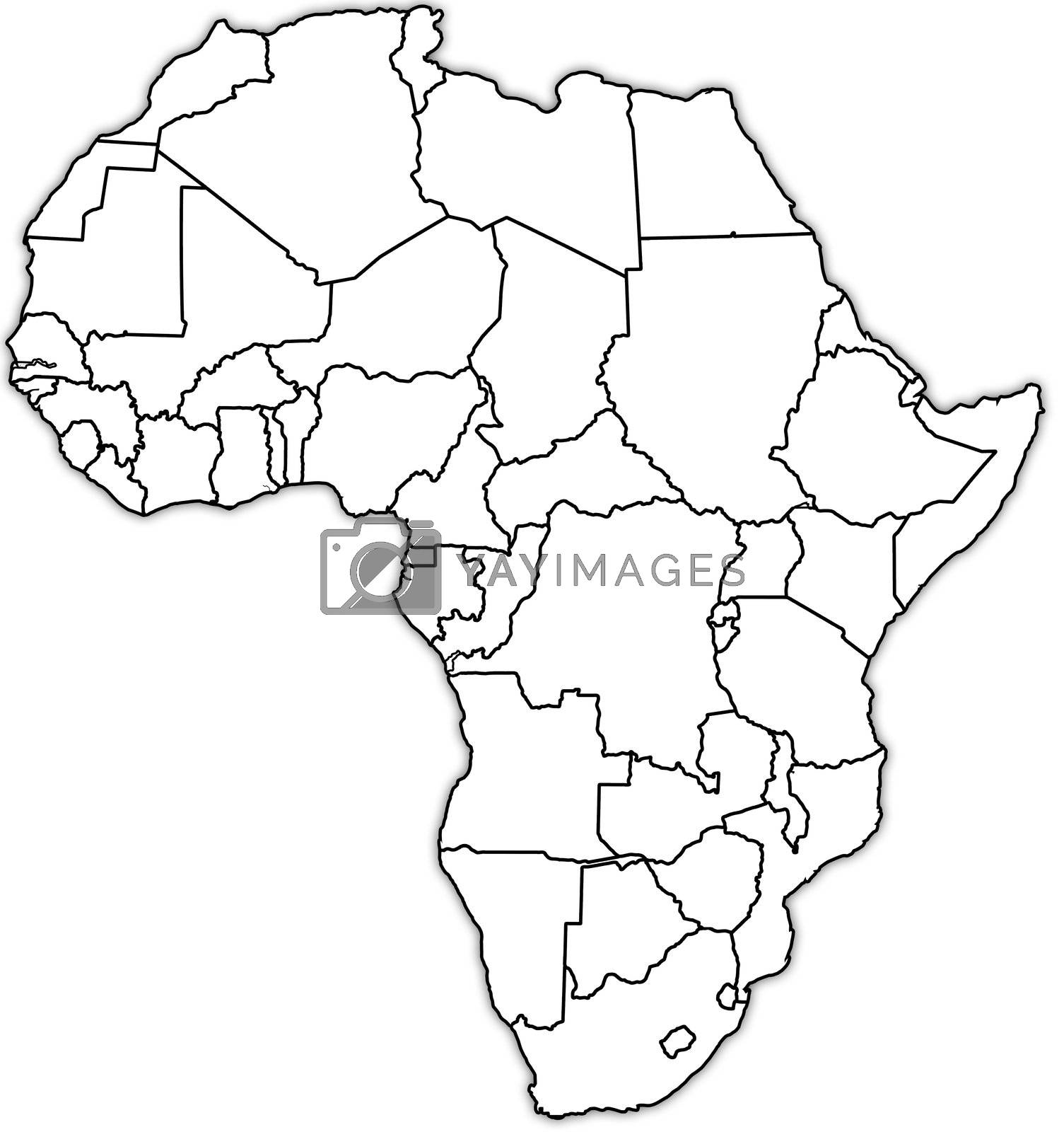 Royalty free image of africa political map by michal812
