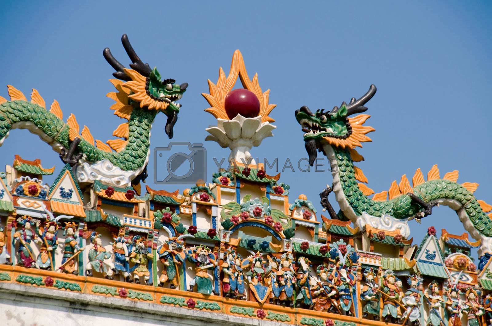 Royalty free image of The temple carving by tito
