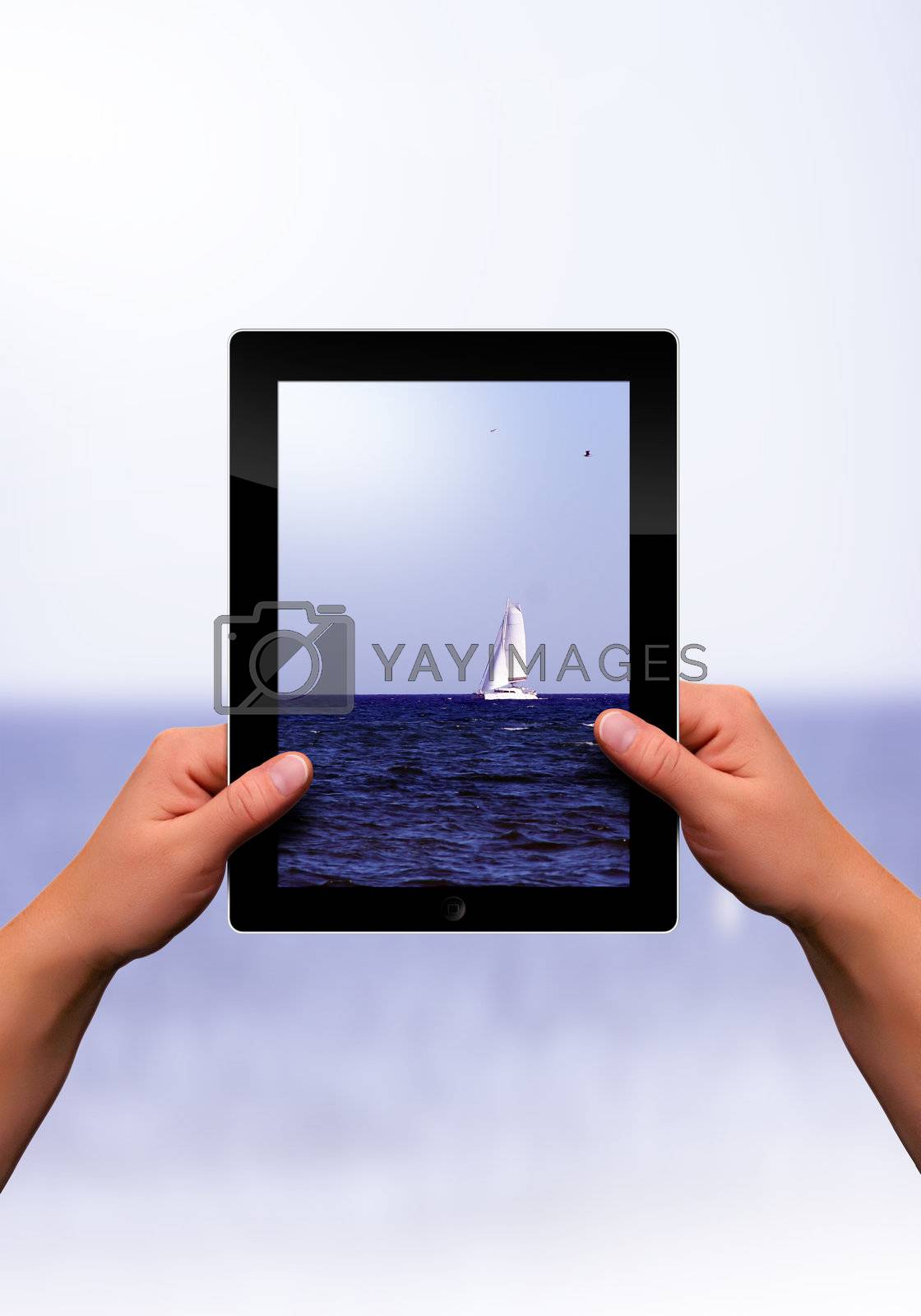 Royalty free image of flat tablet pc by Hasenonkel