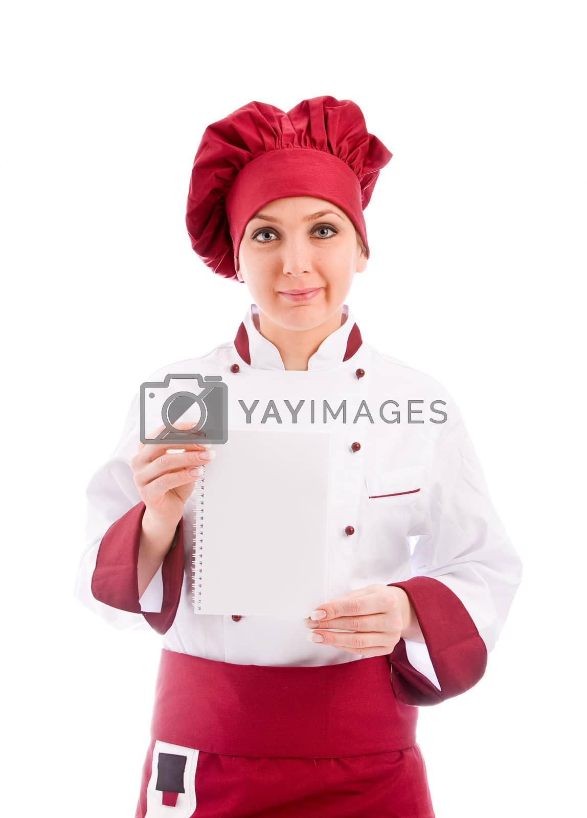 Royalty free image of Chef presenting new menu by genious2000de