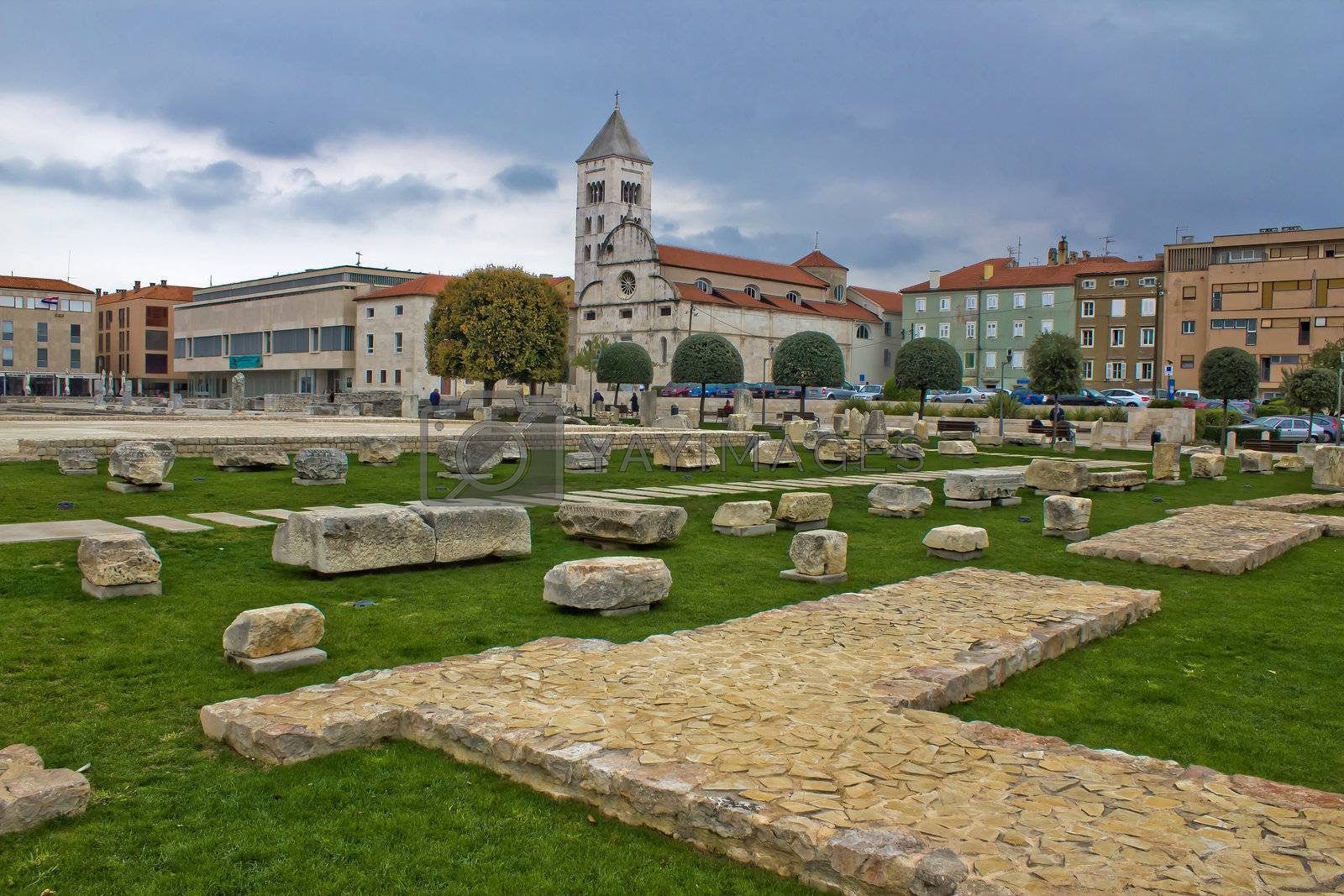 Royalty free image of Green square in Zadar - Forum, roman remains by xbrchx