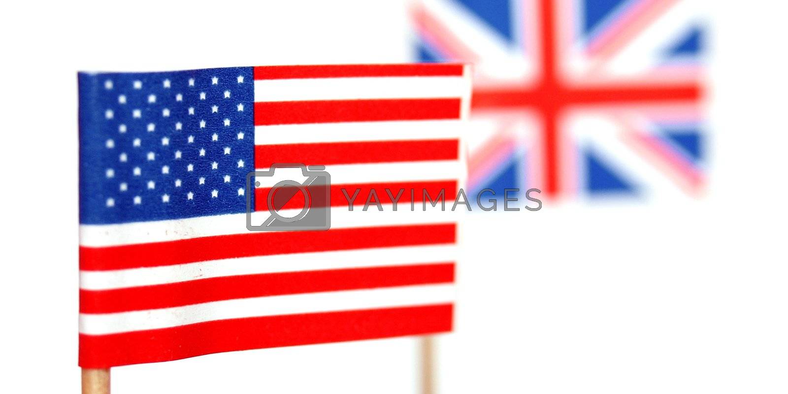 Royalty free image of British and American flags by claudiodivizia