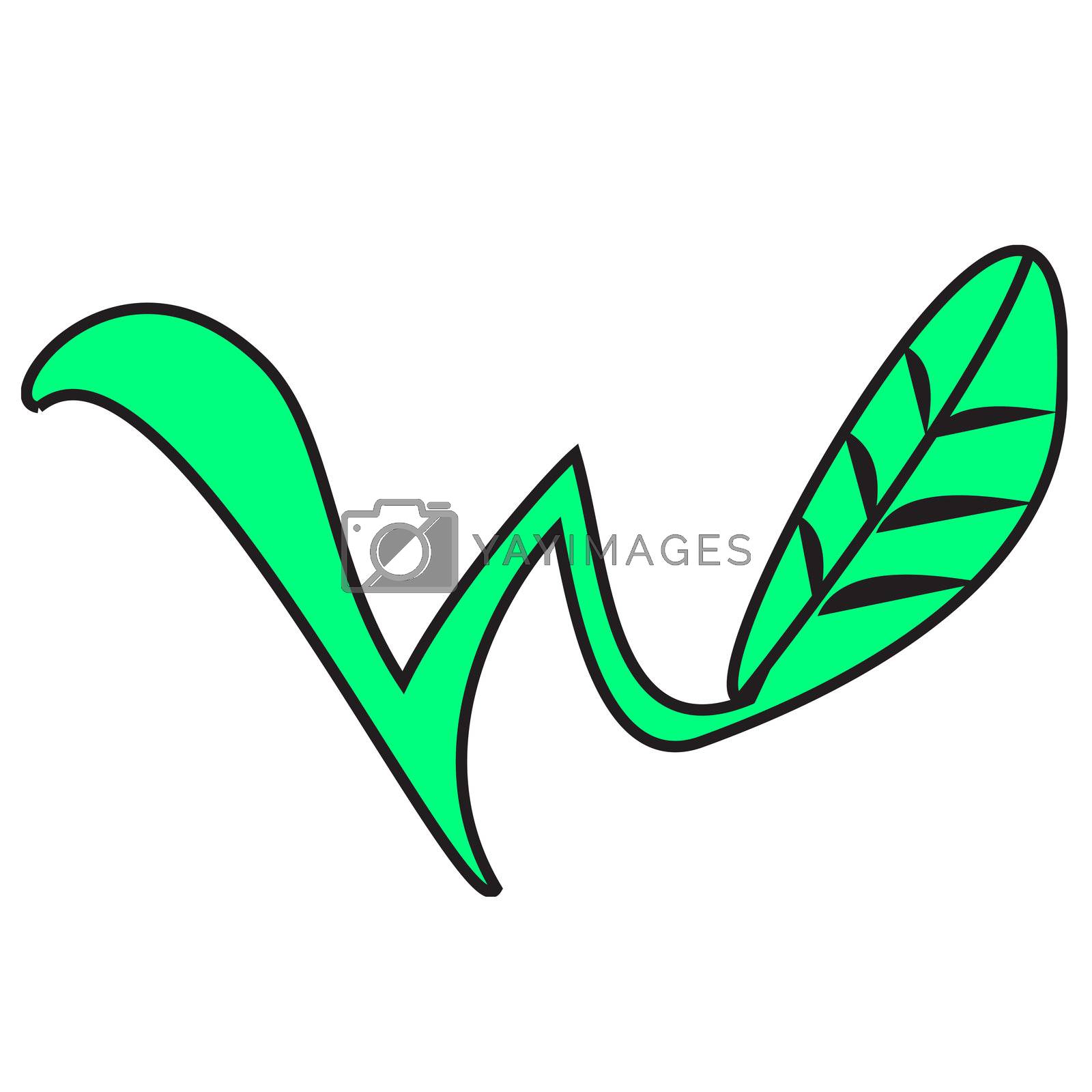 Royalty free image of the "W" leaf by graficallyminded