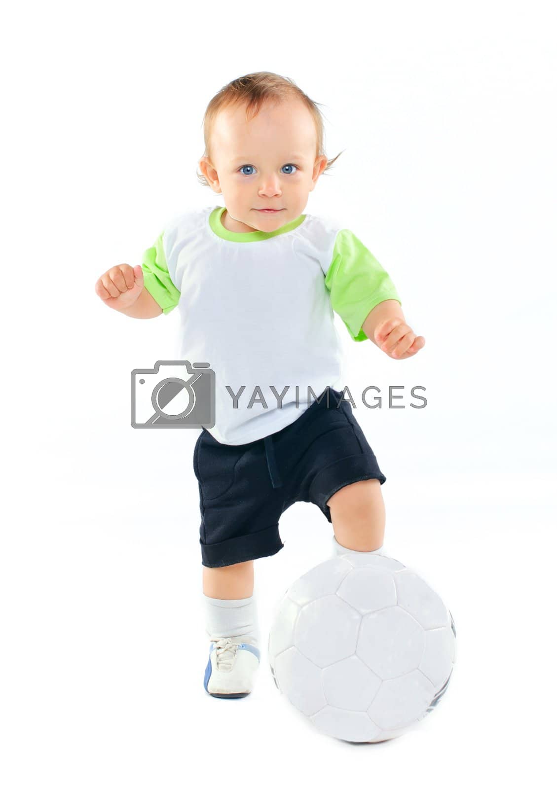 Royalty free image of Little football player by maxoliki