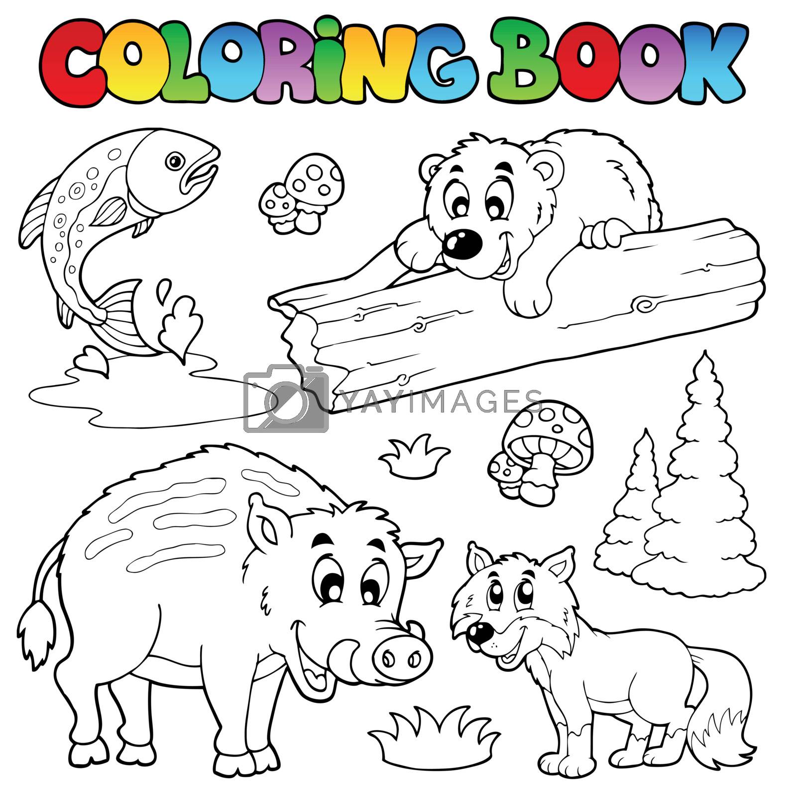 Royalty free image of Coloring book with woodland animals by clairev