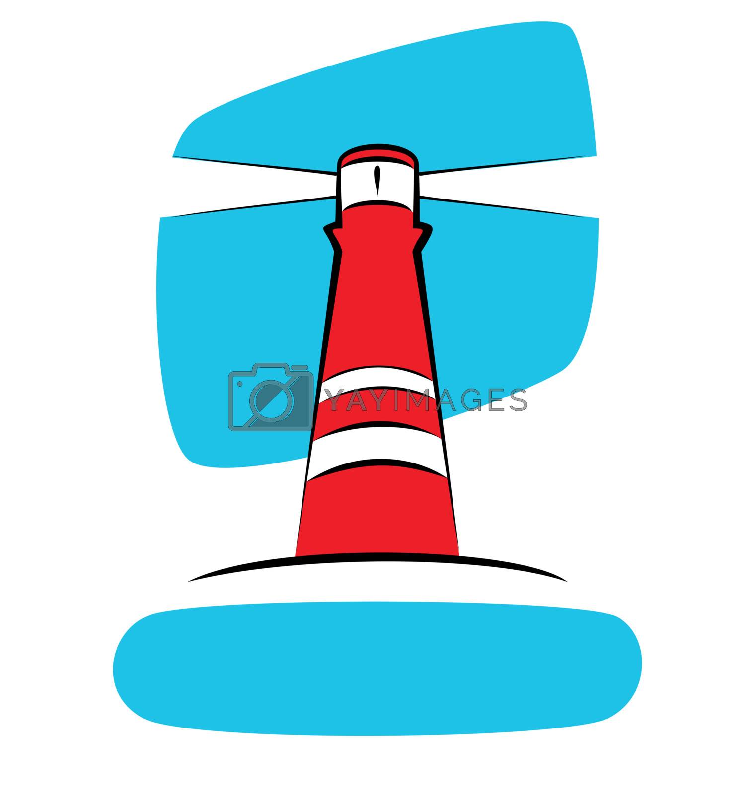 Royalty free image of Red lighthouse by Thorvis