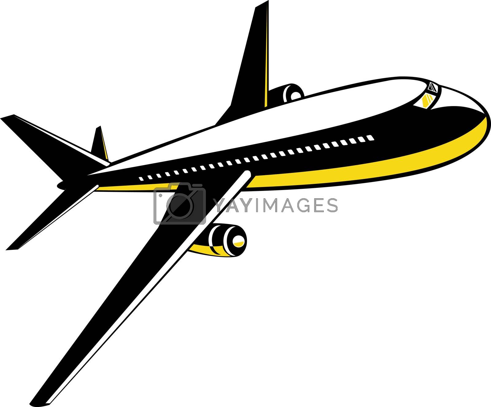 Royalty free image of commercial jet plane airliner flying by patrimonio