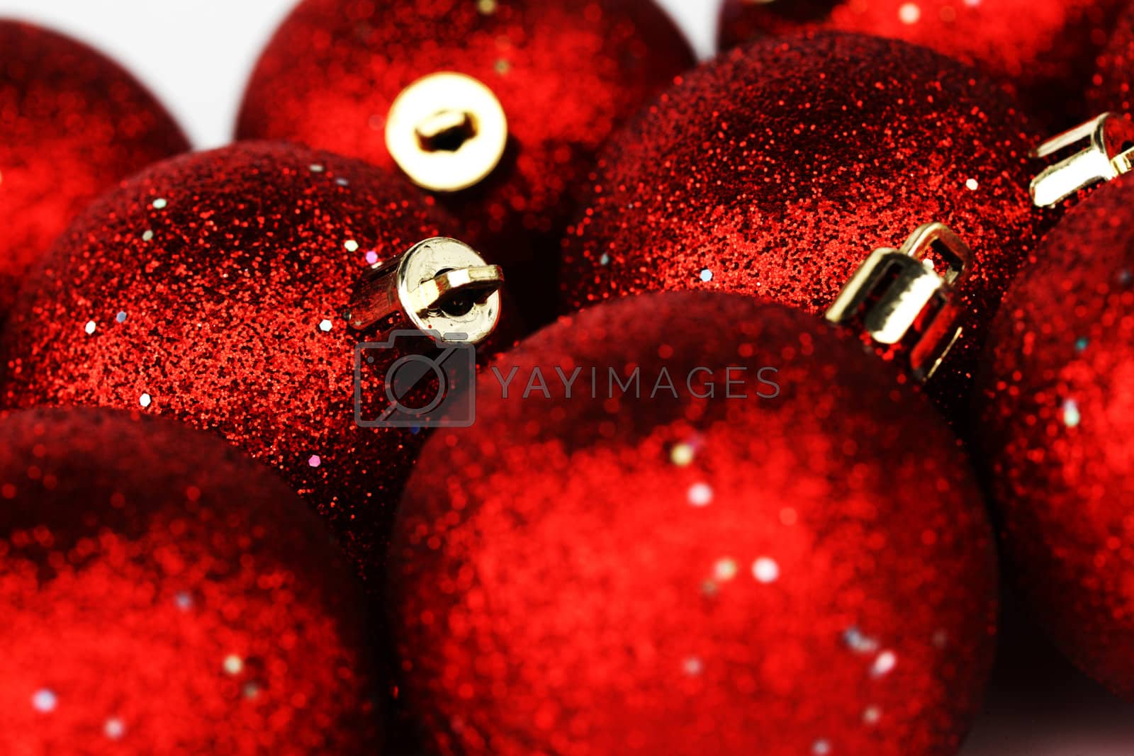 Royalty free image of red christmas ball by Yellowj