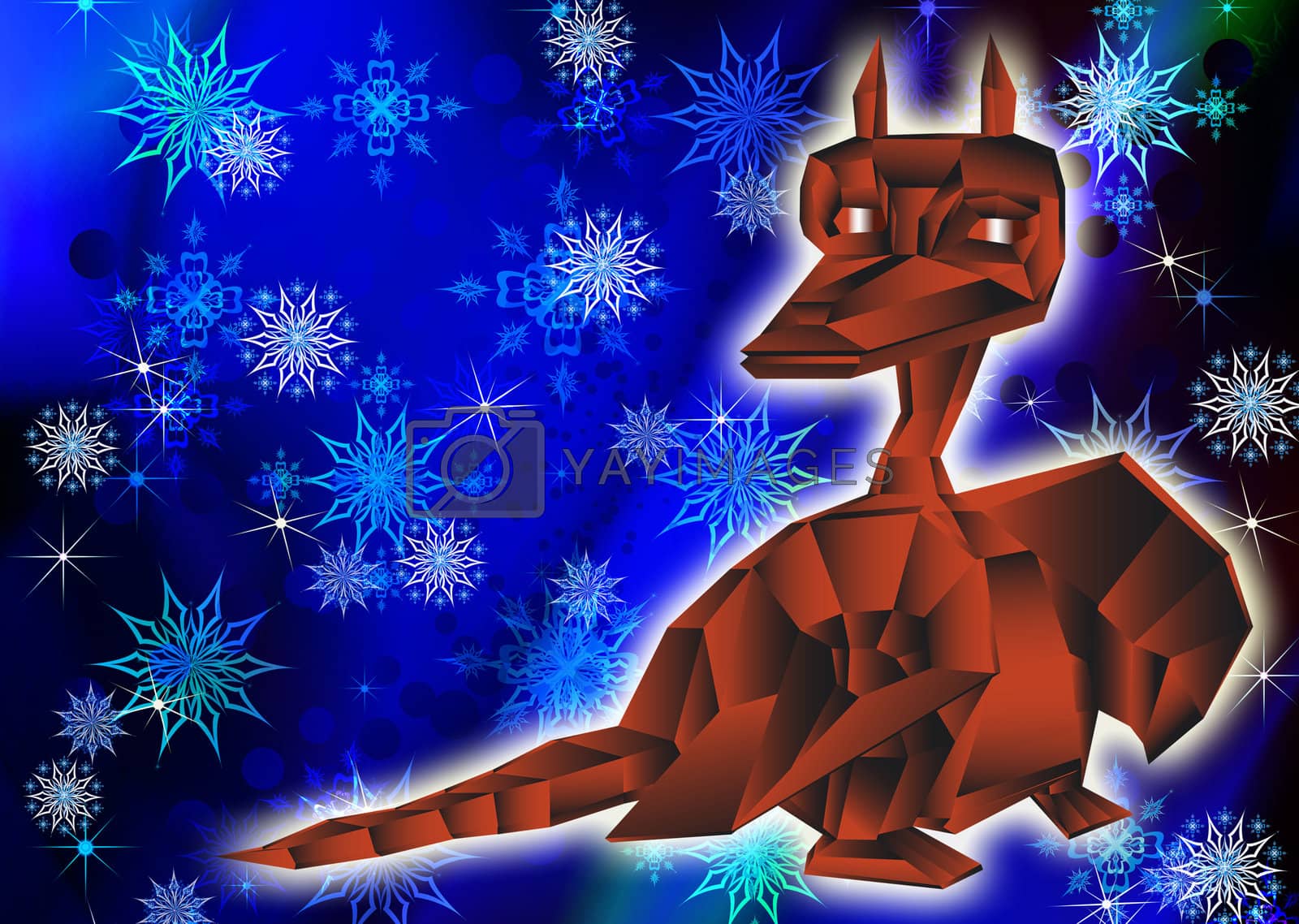 Royalty free image of Fantastic dragon-symbol 2012 New Years by sergey150770SV