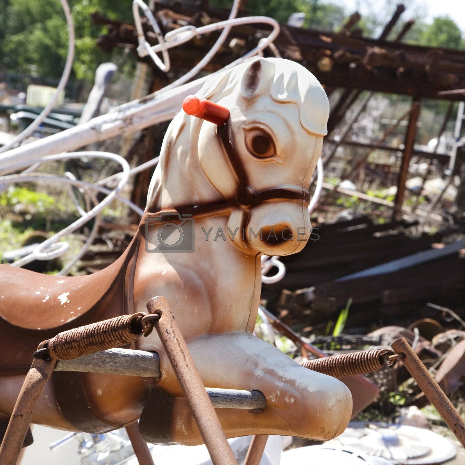 Royalty free image of Old toy horse by iofoto