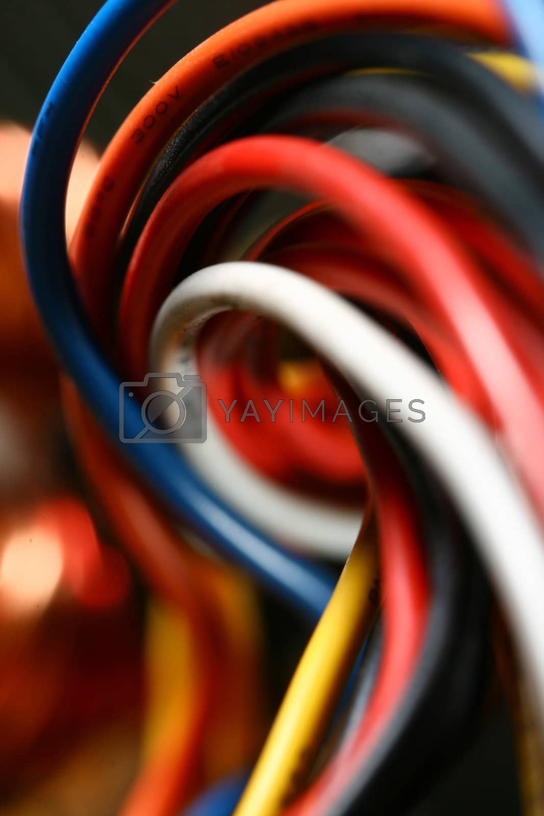 Royalty free image of colored wire by Yellowj