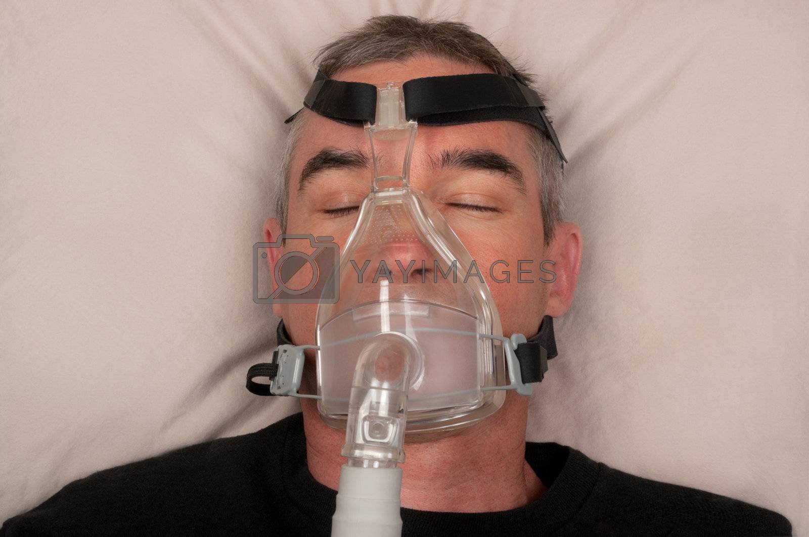 Royalty free image of Sleep Apnea and CPAP by BVDC