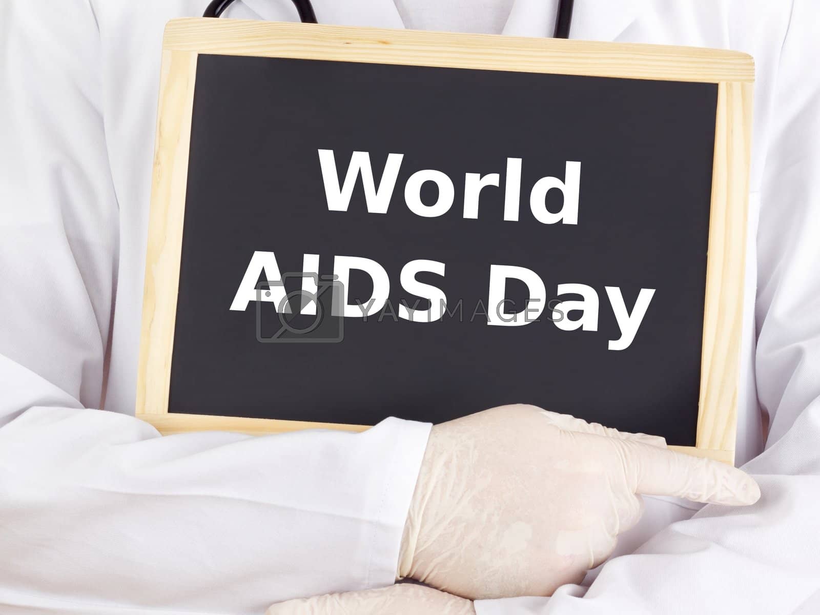 Royalty free image of Blackboard : World AIDS Day : English language by gwolters