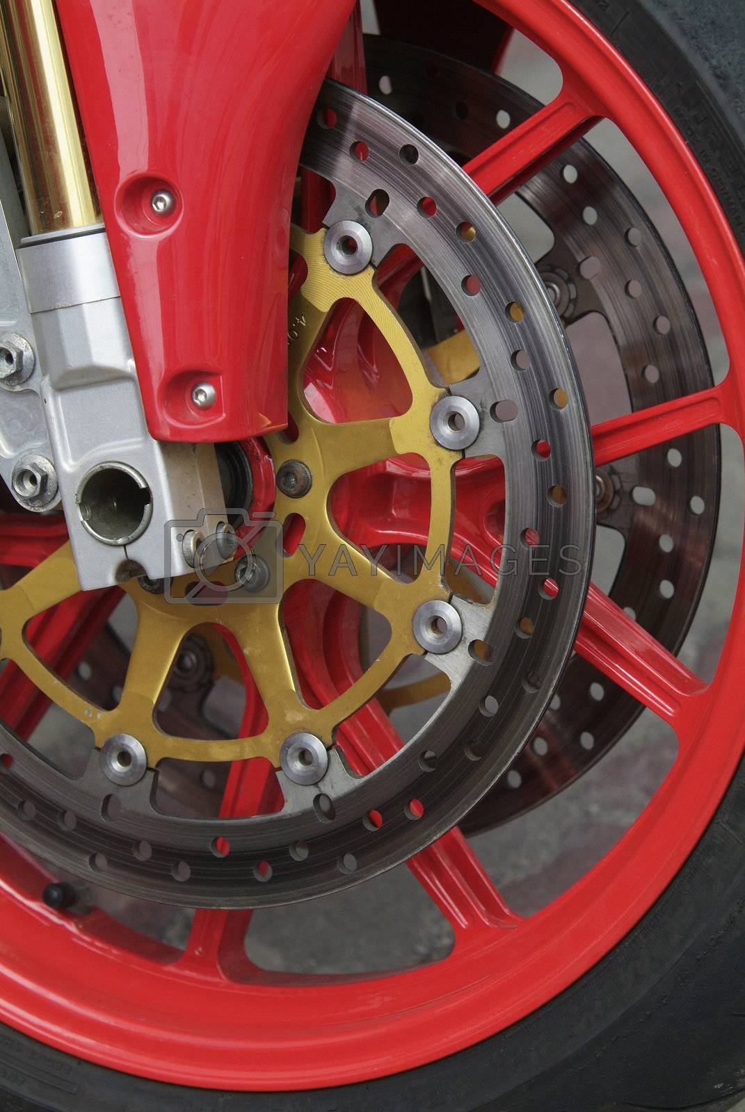 Royalty free image of Motorcycle wheel by epixx