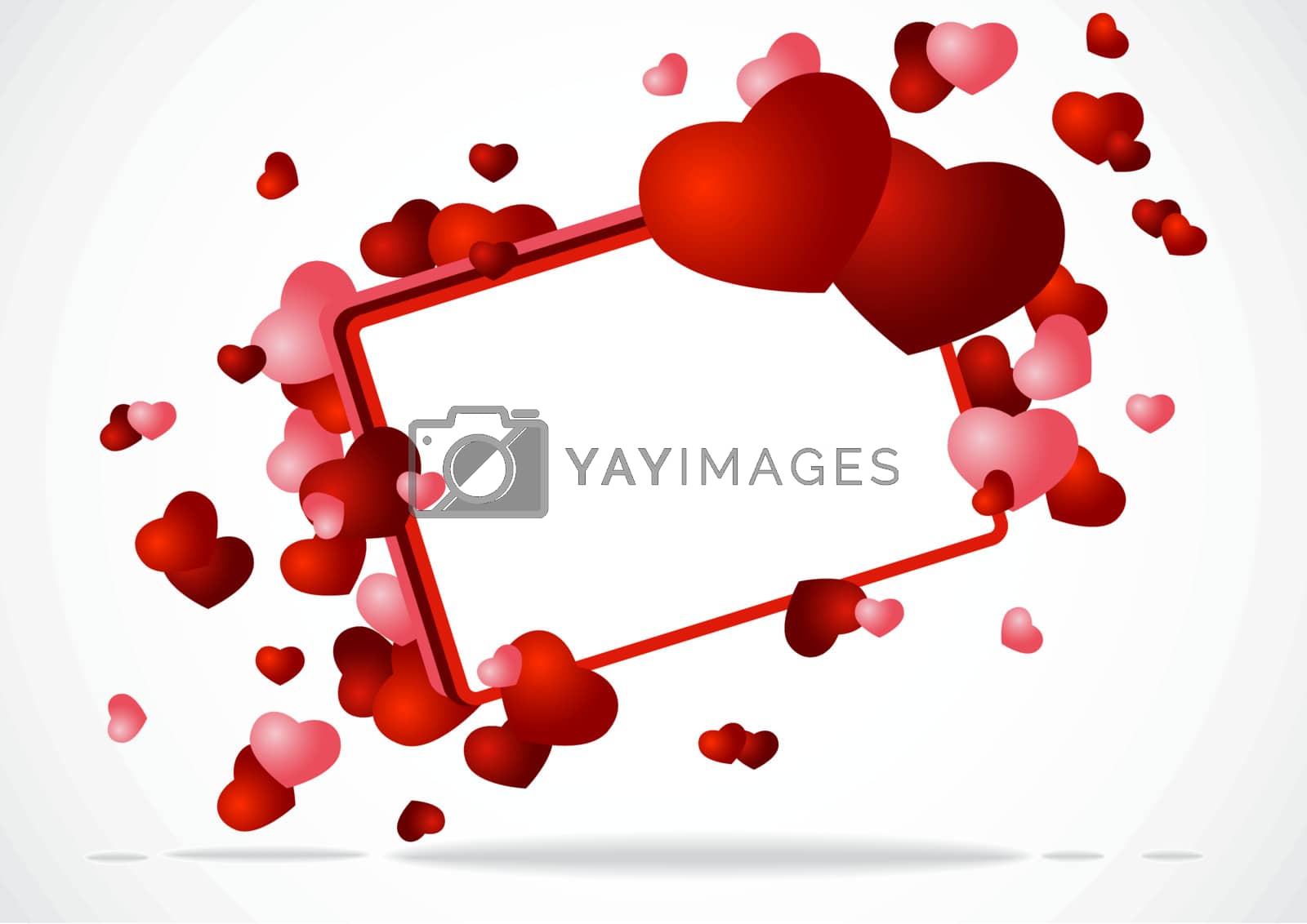 Royalty free image of Greeting card with two hearts by rodakm