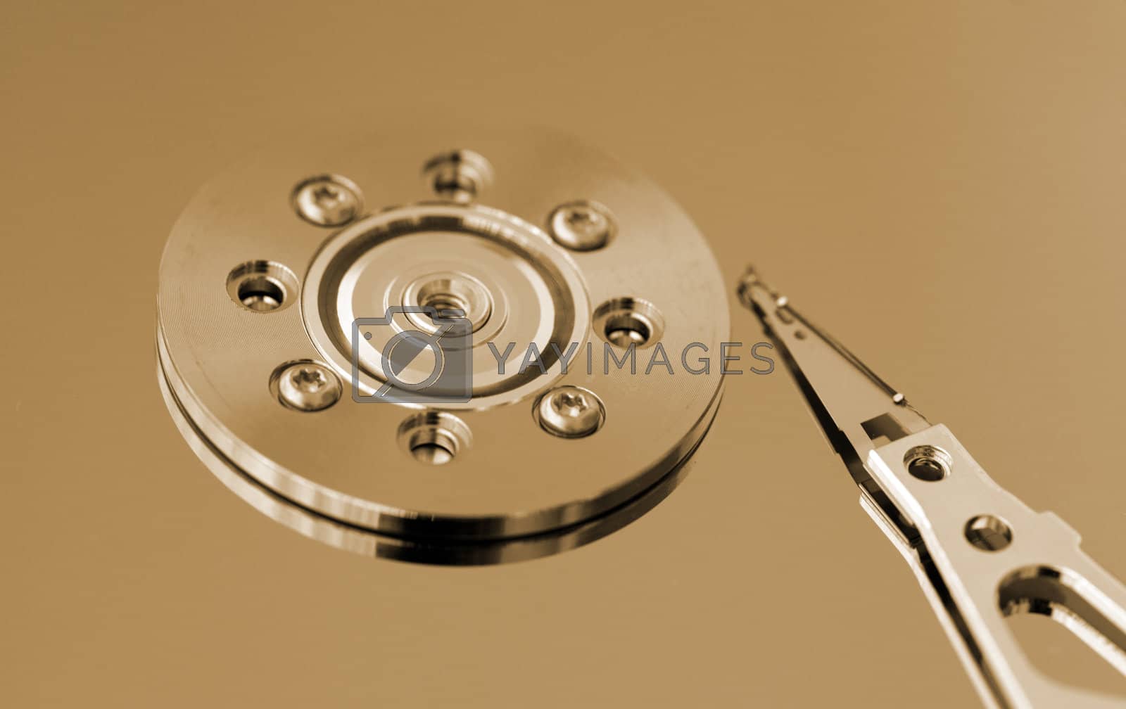 Royalty free image of macro shot of hard disk by motorolka