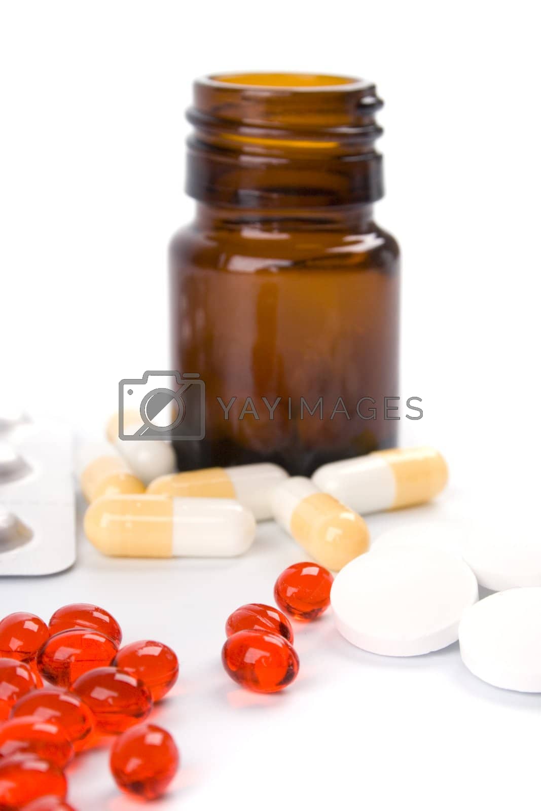 Royalty free image of different pills by marylooo