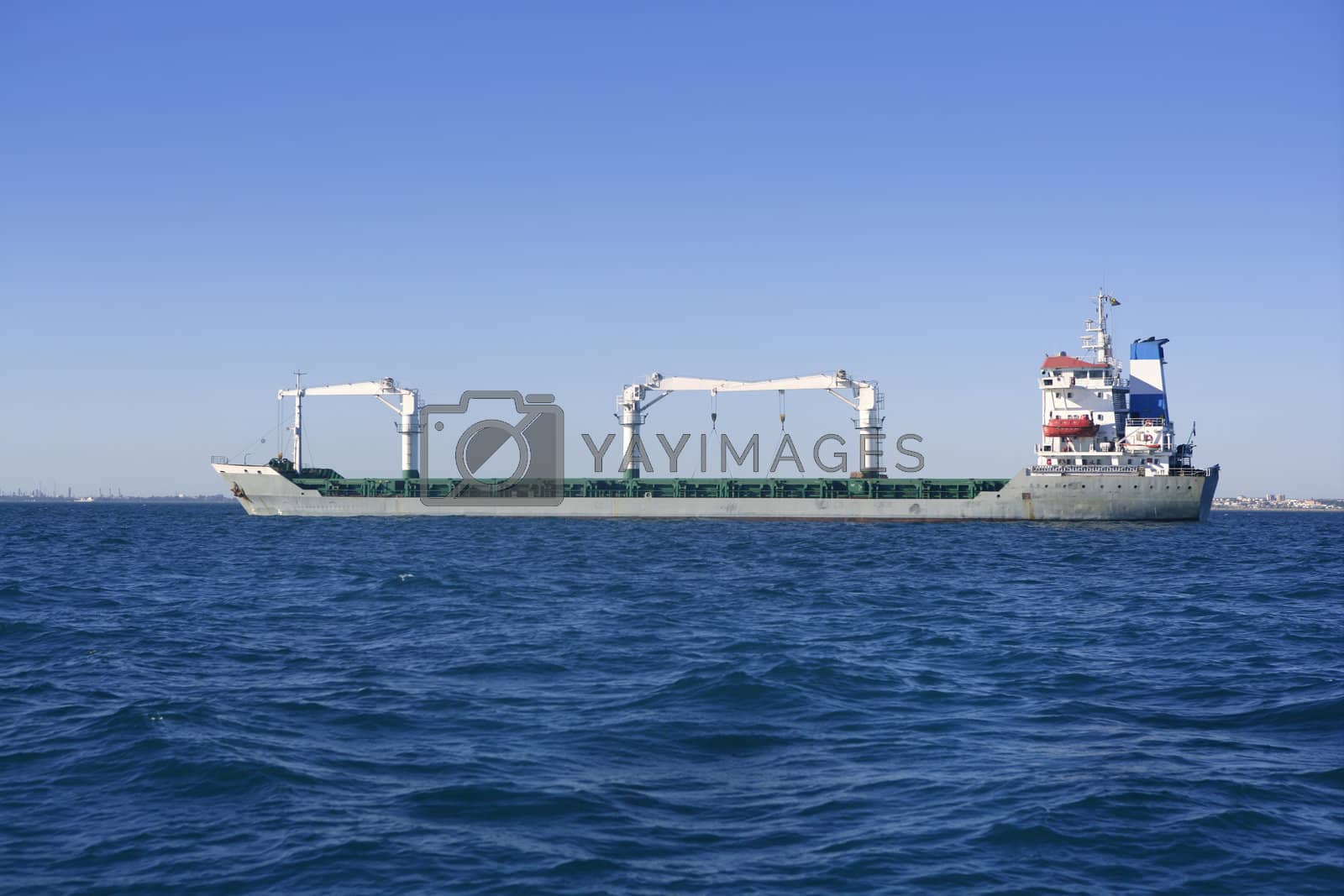 Royalty free image of Big gray supertanker petrol oil boat by lunamarina