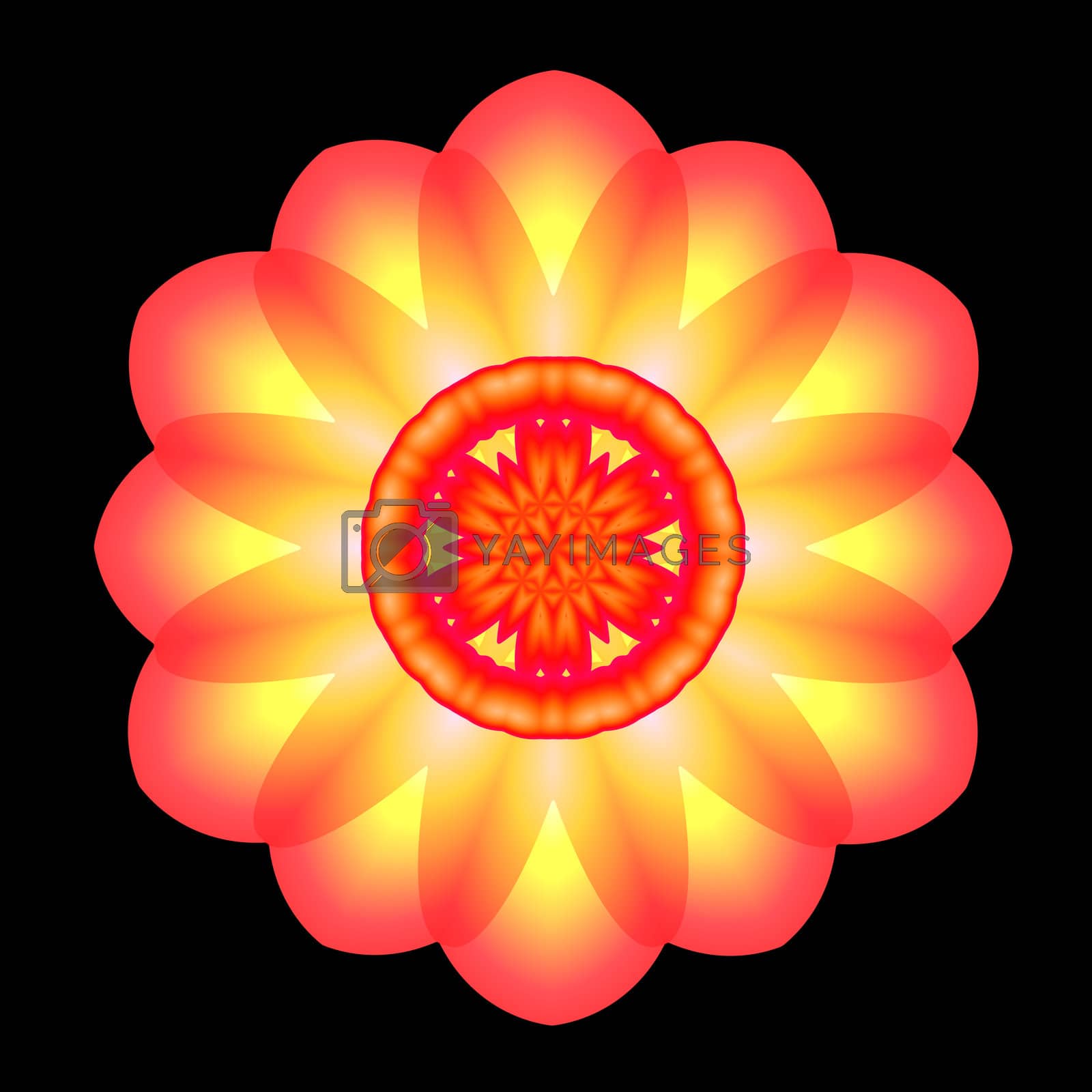 Royalty free image of Glowing Orange and Yellow Mandala by patballard