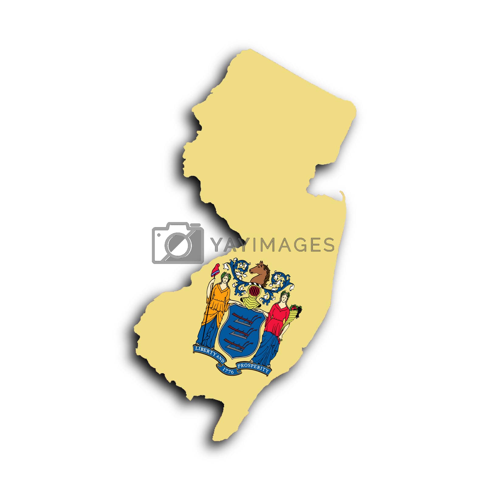 Royalty free image of Map of New Jersey by michaklootwijk