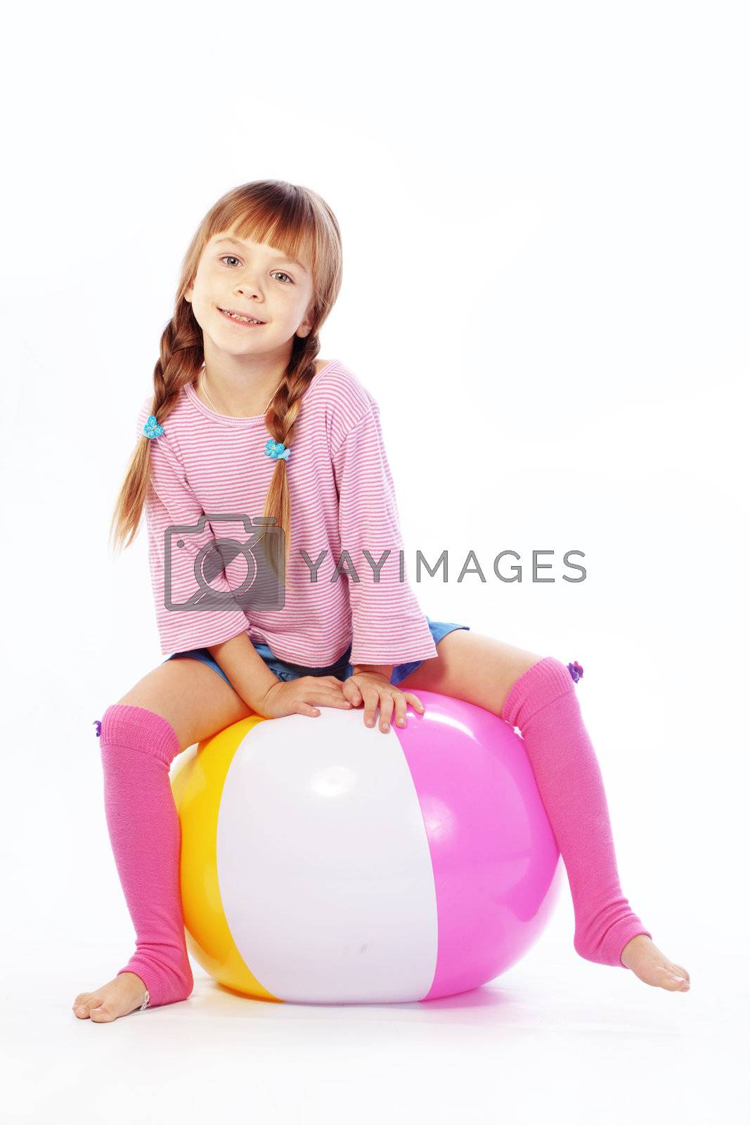 Royalty free image of Girl with ball by alenkasm