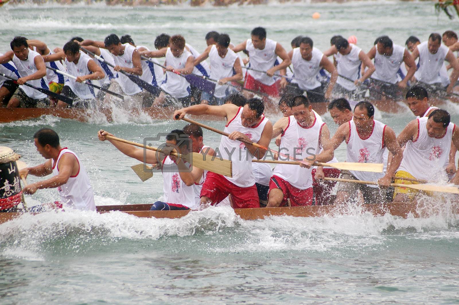 Royalty free image of Dragon boat race in Hong Kong by kawing921