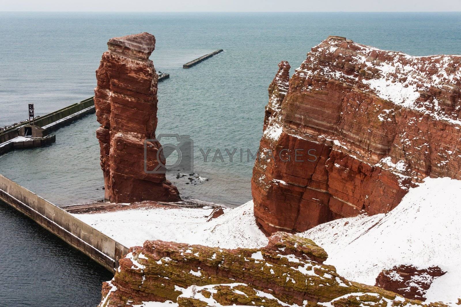 Royalty free image of Lange Anna in Winter, Helgoland by Copit